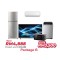 Package B (50" TV Aquos 4K UHD Smart Google TV + 1.5HP R32 Non-Inverter Air Conditioner + 8.5kg Non-Inverter Top Load Washing + 320L 2 Door Inverter Refrigerator + 23L Solo Microwave Oven)