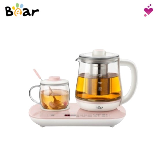 Bear-  2 In 1 Health Pot Kettle Electric Glass Kettle 0.8L & 0.3L Pot BHP-PE08LL